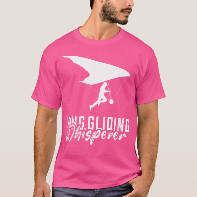 Hang Glider Soaring Gliding Pilot Hang Gliding Whi T-Shirt (Front)