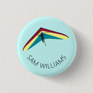 Hang Gliding 3 Cm Round Badge