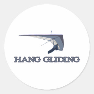 Hang Gliding Classic Round Sticker