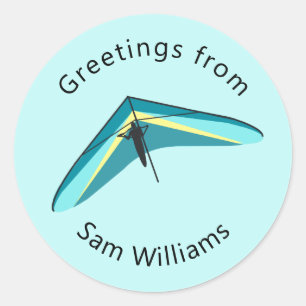 Hang Gliding Classic Round Sticker
