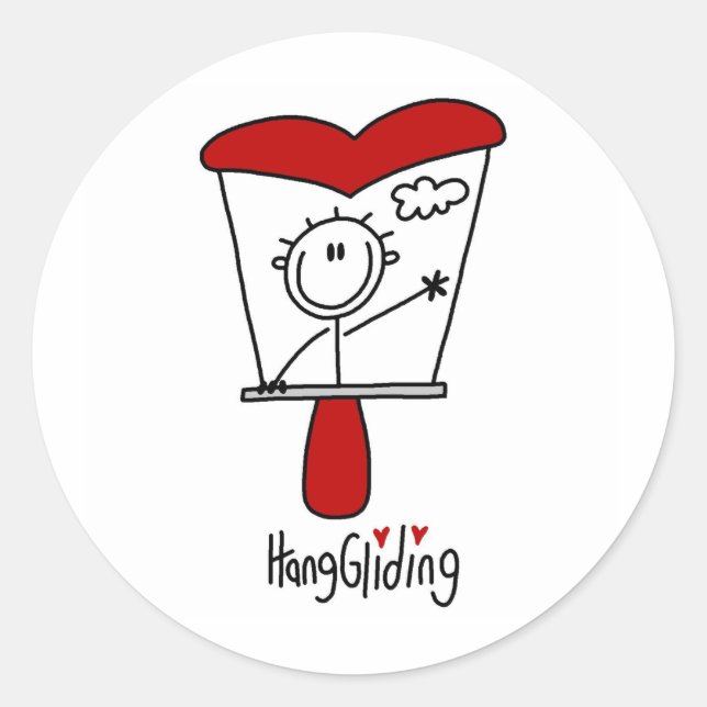 Hang Gliding Classic Round Sticker (Front)