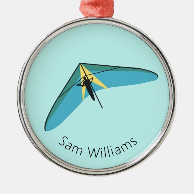 Hang Gliding Metal Tree Decoration (Front)