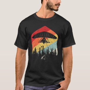 Hang Gliding Pilot  Vintage Sunset Hang Gliding Ki T-Shirt