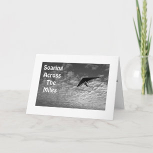 HANG GLIDING WISHES AT CHRISTMAS ACROSS MILES HOLIDAY CARD