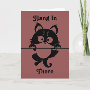 Hang in There Cat Greeting Card