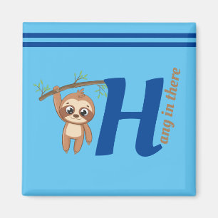 Hang In There Cute Hanging Sloth Funny Magnet
