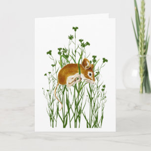 Hang in There for Caregivers Cute Watercolor Mouse Card