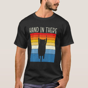 Hang In There Funny Cat Rock Climbing Mountaineer T-Shirt