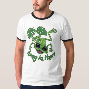Hang In There Happy Green Tree Frog T-Shirt