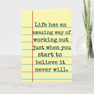 "Hang in There. It'll Work Out" Legal Pad Card