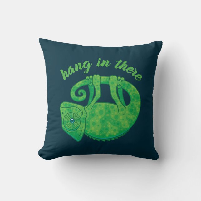 Hang In There Magical Chameleon Cushion (Front)