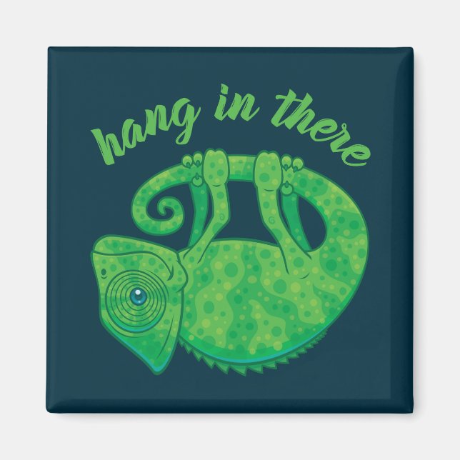 Hang In There Magical Chameleon Magnet (Front)