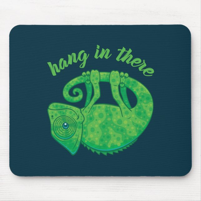 Hang In There Magical Chameleon Mouse Pad (Front)