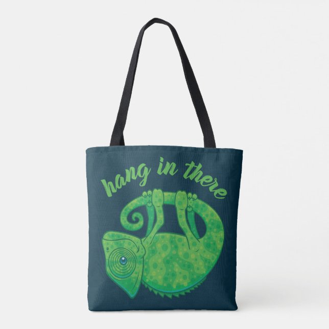 Hang In There Magical Chameleon Tote Bag (Back)