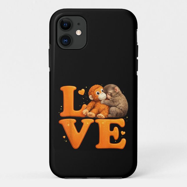 Hang in There Punch Monkey Cute Baby Macaque  Case-Mate iPhone Case (Back)