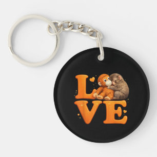 Hang in There Punch Monkey Cute Baby Macaque Key Ring