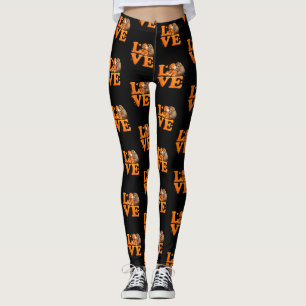 Hang in There Punch Monkey Cute Baby Macaque  Leggings