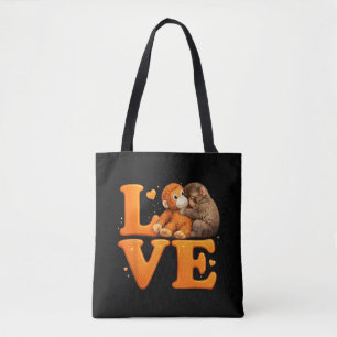 Hang in There Punch Monkey Cute Baby Macaque Tote Bag