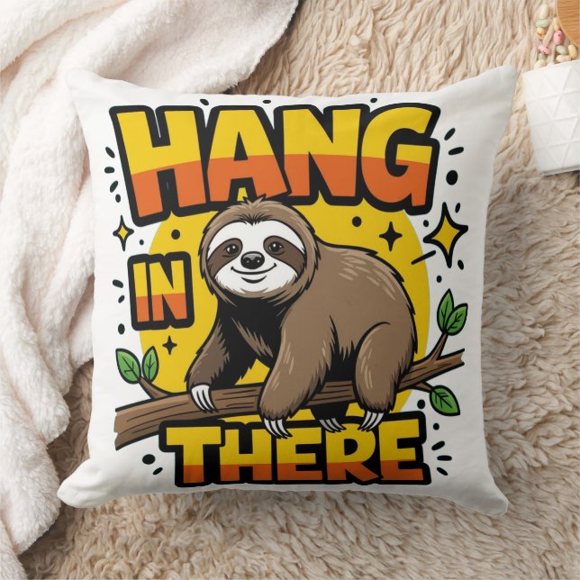 Hang In There Sloth Cushion (Blanket)