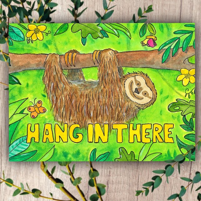 Hang in there - Sloth postcard by Nicole Janes (Creator Uploaded)