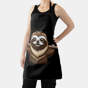 "Hang in There": Sloth's Encouraging Words  Apron