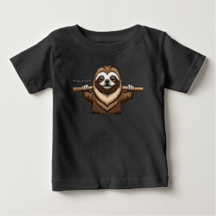 Hang in There": Sloth's Encouraging Words Baby T-Shirt