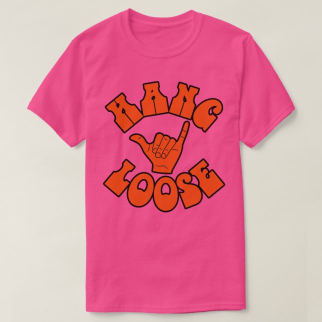 Hang Loose Shaka Surfing Sign Hawaii Design T-Shirt (Design Front)