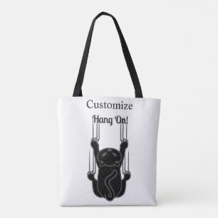 Hang On Black Cat Thunder_Cove Tote Bag