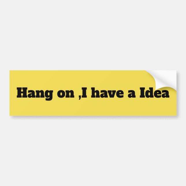 Hang on bumper sticker (Front)