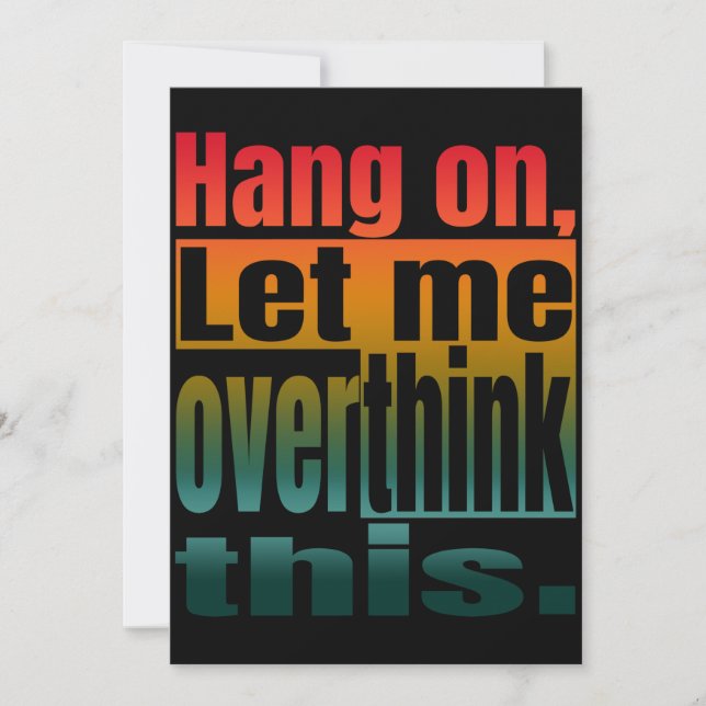 hang on let me overthink this holiday card (Front)