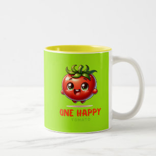 Hang on Little Tomato, Tomato Lover Gift, Two-Tone Coffee Mug