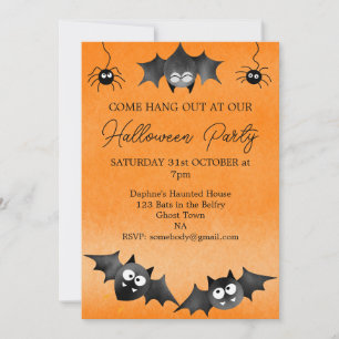 Hang out with the Bats Halloween Invitation