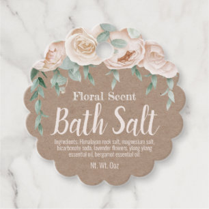 Hang Tag For Homemade Bath Salt Soak