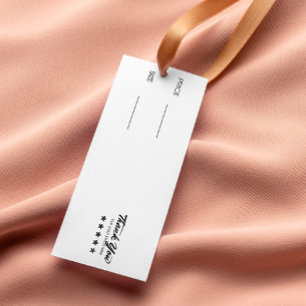 Hang tags Add Your Logo Black And White Minimalist