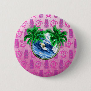 Hang Ten 6 Cm Round Badge