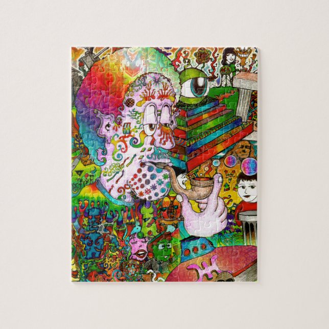 "Hang-Thinking Accident" original art by bbqshoes Jigsaw Puzzle (Vertical)