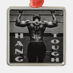 Hang Tough Muscle Man Workout Gym Metal Tree Decoration