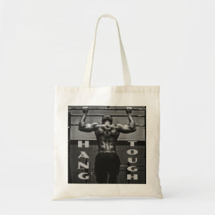 Hang Tough Muscle Man Workout Gym Tote Bag
