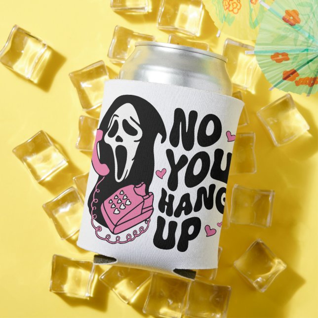 "Hang Up" Ghostface Horror Fan Gift Can Cooler (In Situ Summer)