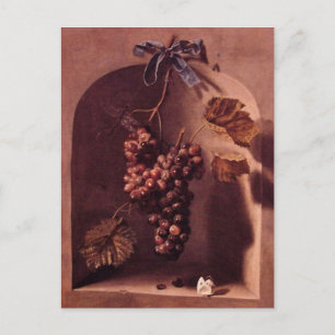 HANGED GRAPES Antique Viticulture,Rustic Vineyard Postcard