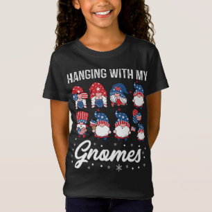 Hangin' Hanging with my Gnomies Cute Christmas T-Shirt