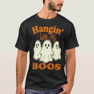 Hangin’ With My Boos – Cute Halloween Ghost T-Shirt