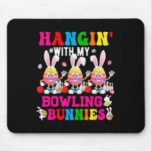 Hangin' With My Bowling Bunnies Three Cute Bunny E Mouse Pad