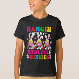 Hangin' With My Bowling Bunnies Three Cute Bunny E T-Shirt