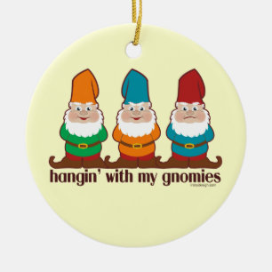 Hangin' With My Gnomies Ceramic Tree Decoration