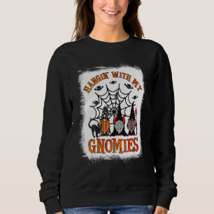 Hangin' With My Gnomies Cute Halloween Pumpkin Gno Sweatshirt