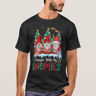 Hangin' With My Gnomies Gnomes Merry Christmas 19 T-Shirt