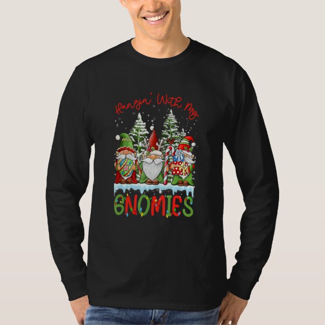 Hangin' With My Gnomies Merry Christmas Kids Boys  T-Shirt (Front)