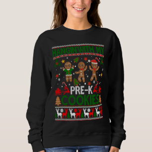 Hangin' With My Pre K Cookies Ugly Christmas Sweat Sweatshirt