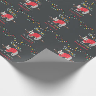 Hanging around sloth fun Holiday Wrapping Paper